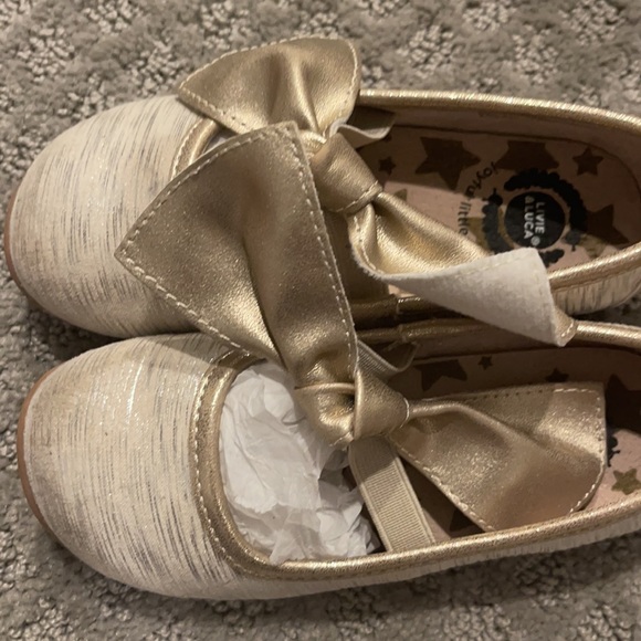 Livie & Luca cream tinsel shimmer shoe - Picture 3 of 4
